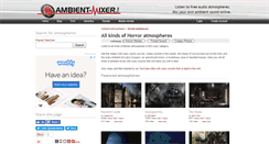 Desktop Screenshot of horror.ambient-mixer.com